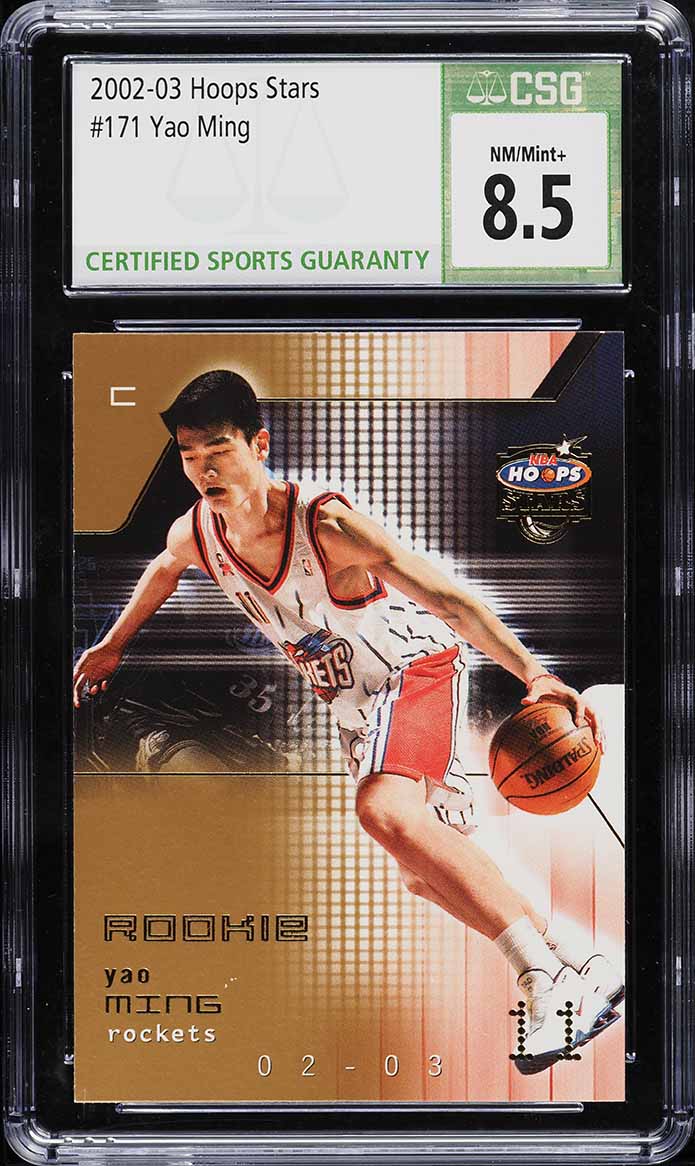 2002 Hoops Stars Yao Ming ROOKIE #171 CSG 8.5 NM-MT+