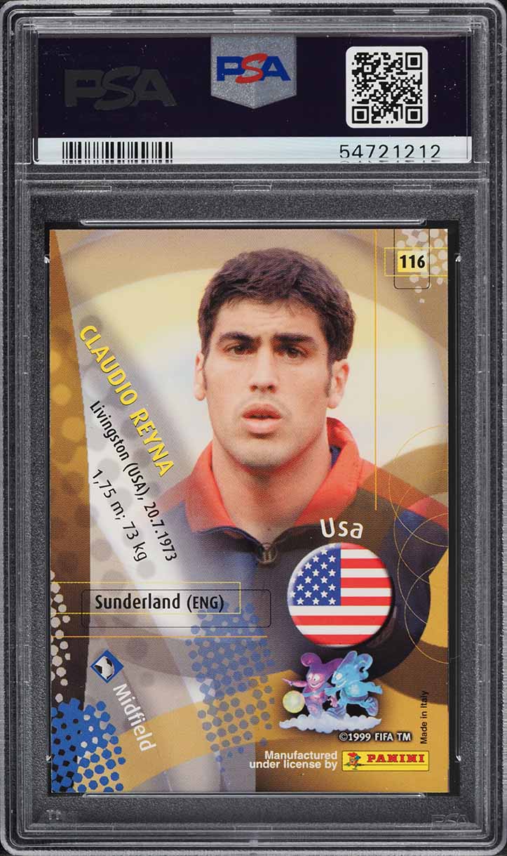 2002 Panini World Cup Korea Japan Claudio Reyna #116 PSA 8 NM-MT