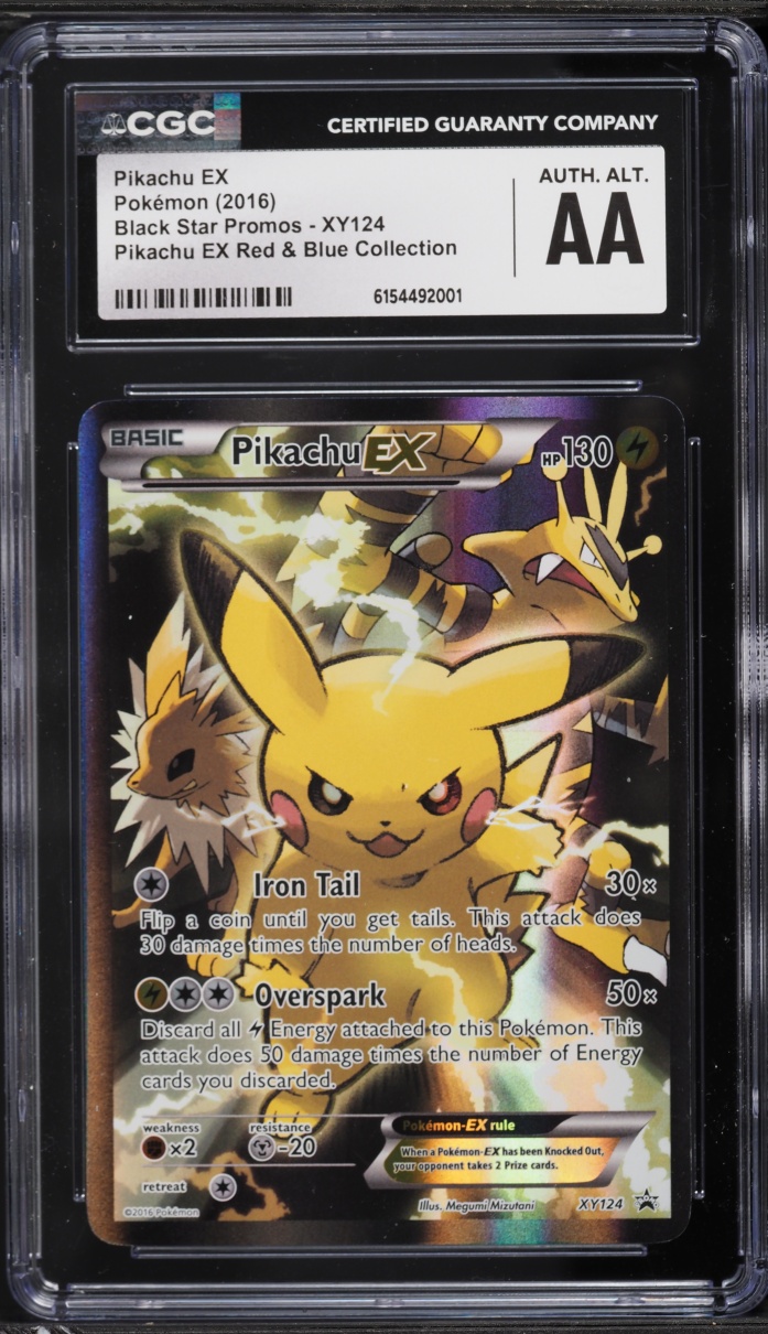 2016 Pokemon XY Promo Red & Blue Collection Alt Art Pikachu EX #XY124 CGC ALTERED AUTH