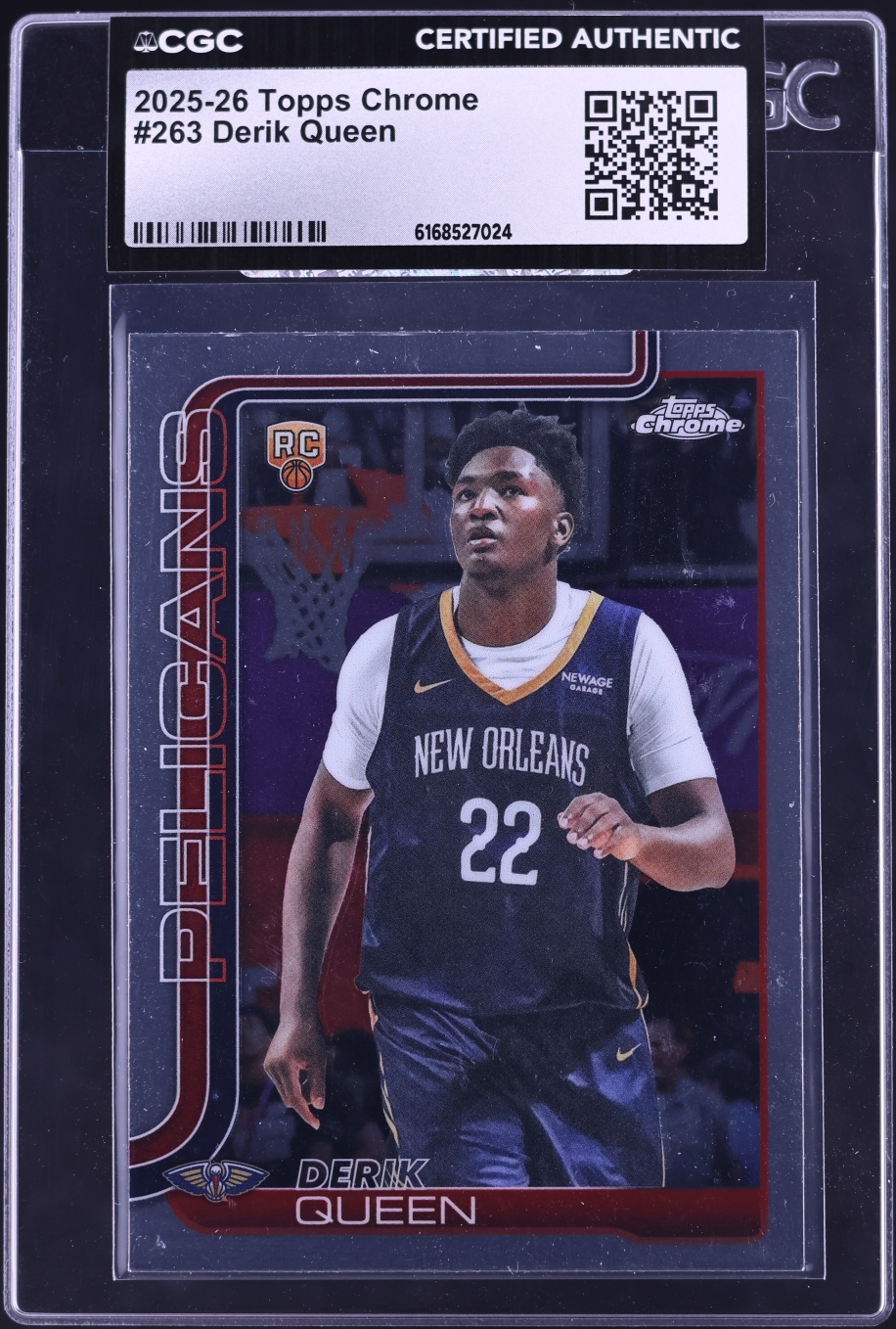 2025 Topps Chrome Derik Queen ROOKIE #263 CGC AUTH