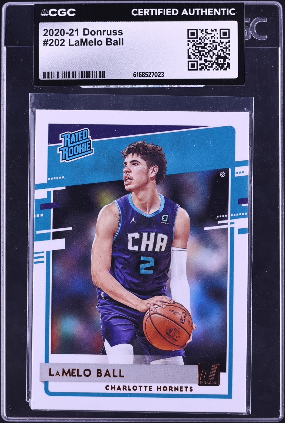 2020 Donruss Basketball LaMelo Ball ROOKIE #202 CGC AUTH