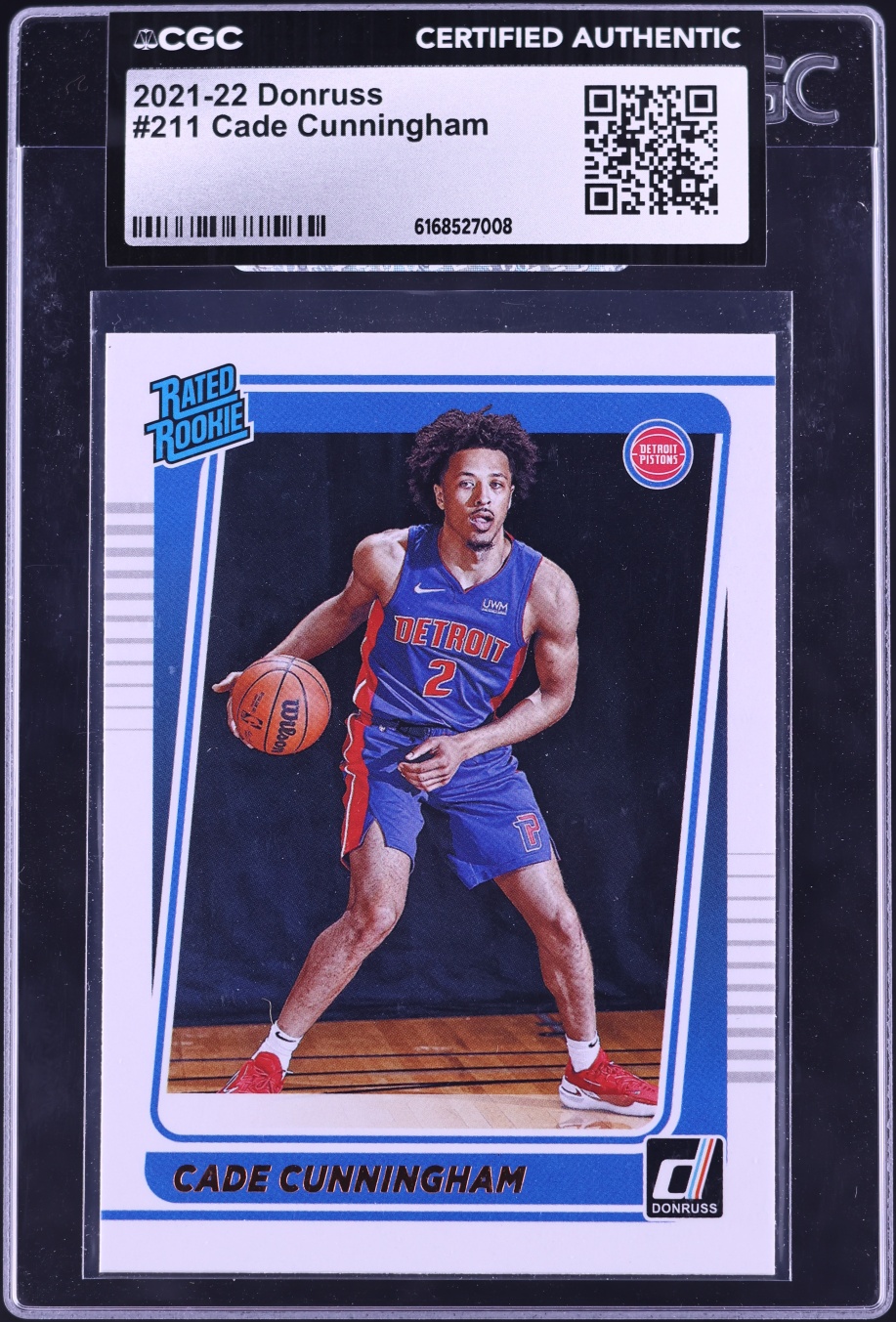 2021 Donruss Basketball Cade Cunningham ROOKIE #211 CGC AUTH