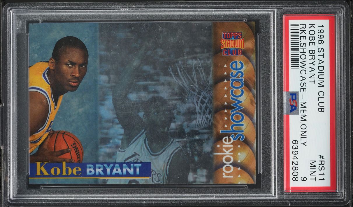 1996 Stadium Club Showcase Members Only Kobe Bryant ROOKIE #RS11 PSA 9 MINT