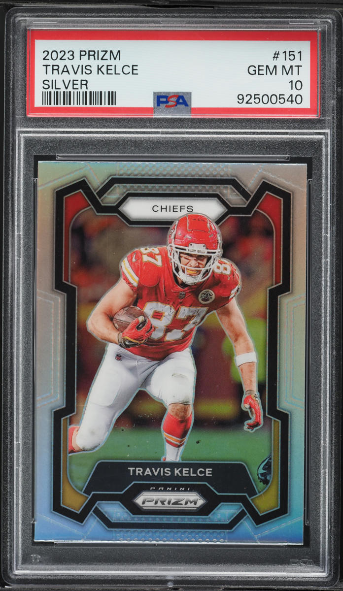 2023 Panini Prizm Silver Travis Kelce #151 PSA 10 GEM MINT - Photo 1