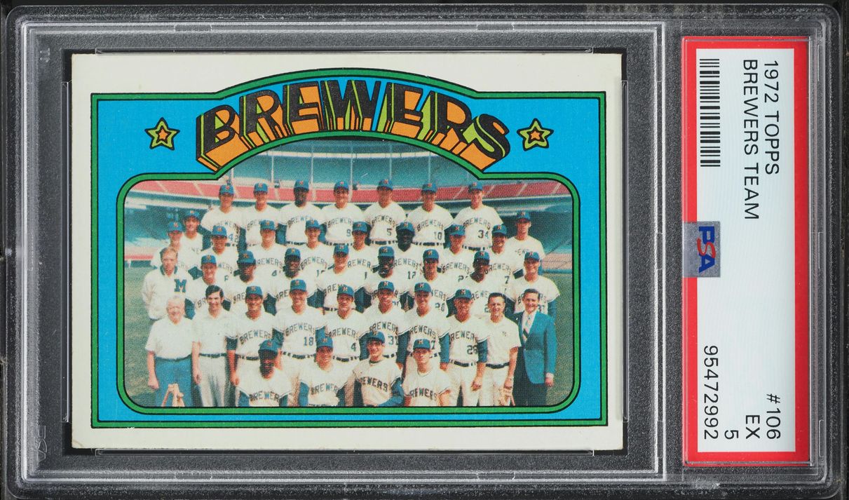 1972 Topps Brewers Team #106 PSA 5 EX