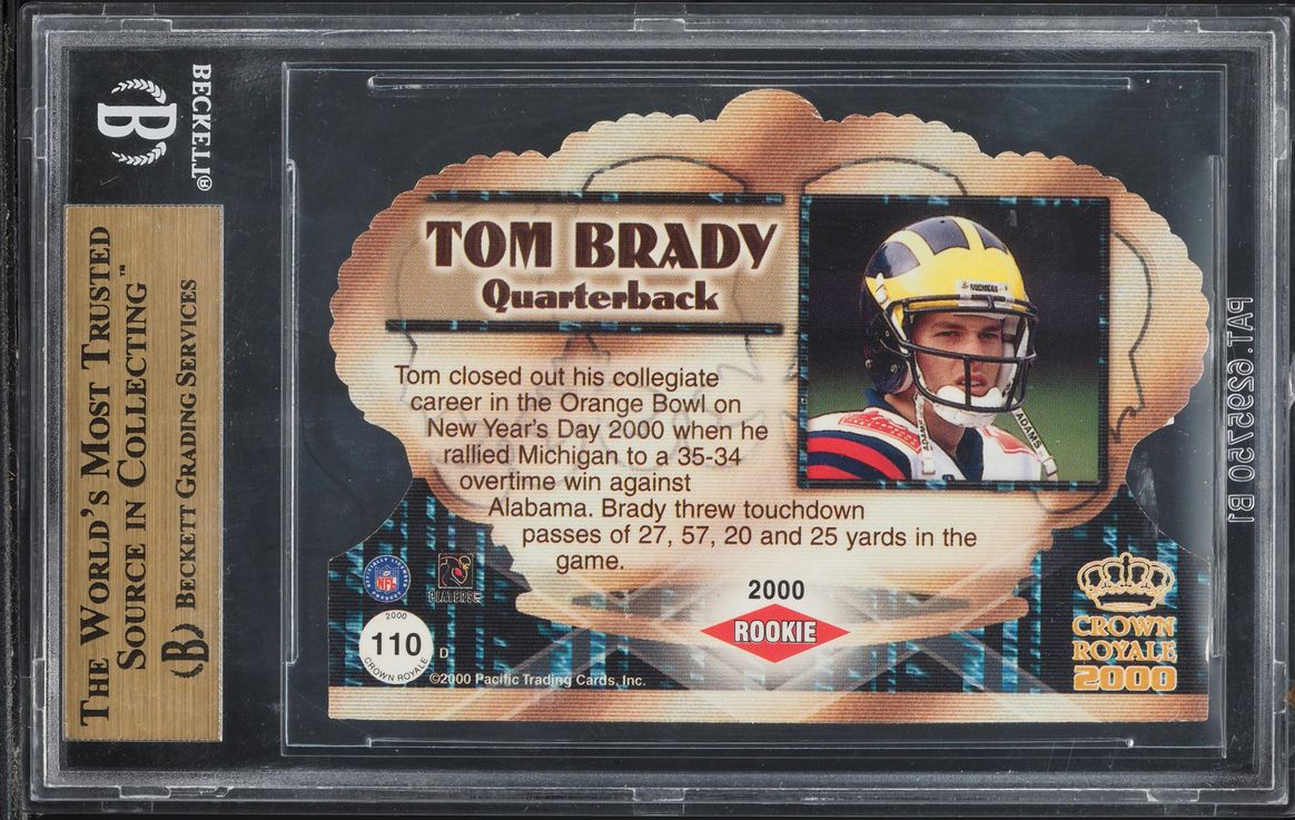 2000 Crown Royale Tom Brady ROOKIE #110 BGS 9.5 GEM MINT