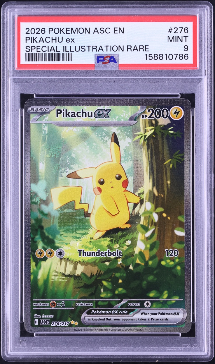 2026 Pokemon Mega Evolution Ascended Heroes SIR Pikachu Ex #276 PSA 9 MINT