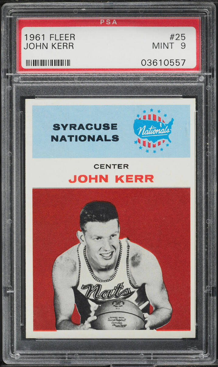 1961 Fleer Basketball John Kerr #25 PSA 9 MINT