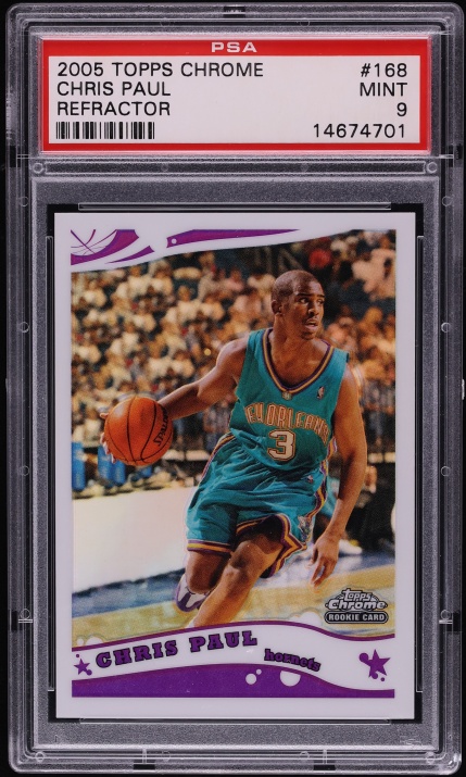 2005 Topps Chrome Refractor Chris Paul ROOKIE /999 #168 PSA 9 MINT