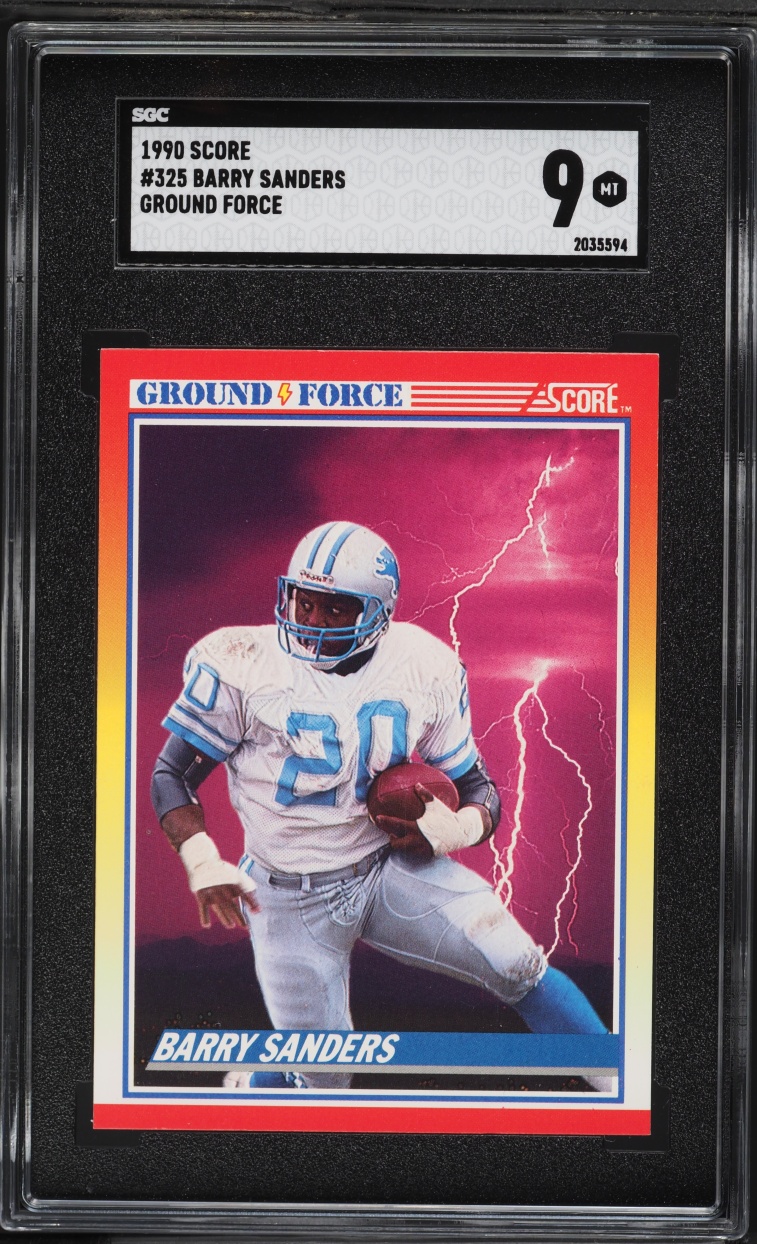 1990 Score Ground Force Barry Sanders #325 SGC 9 MINT