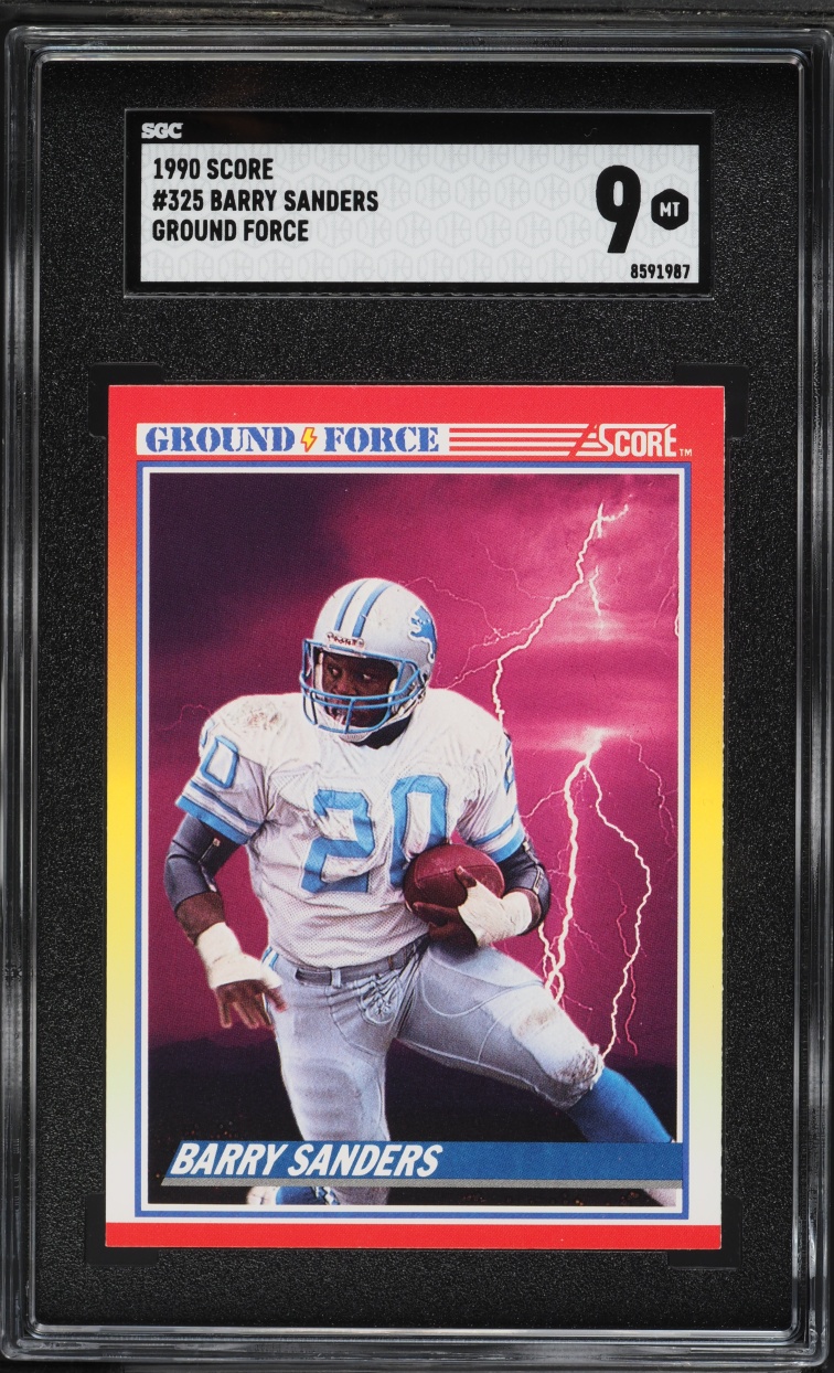 1990 Score Ground Force Barry Sanders #325 SGC 9 MINT