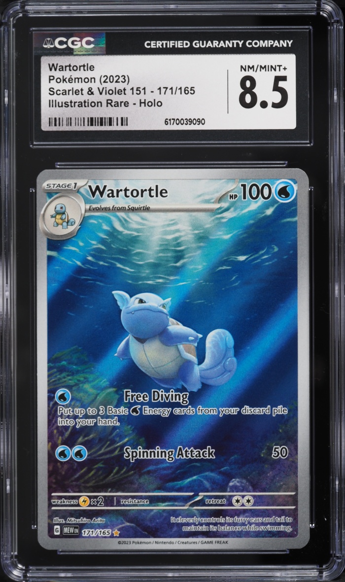 2023 Pokemon Scarlet & Violet 151 IR Wartortle #171 CGC 8.5 NM-MT+