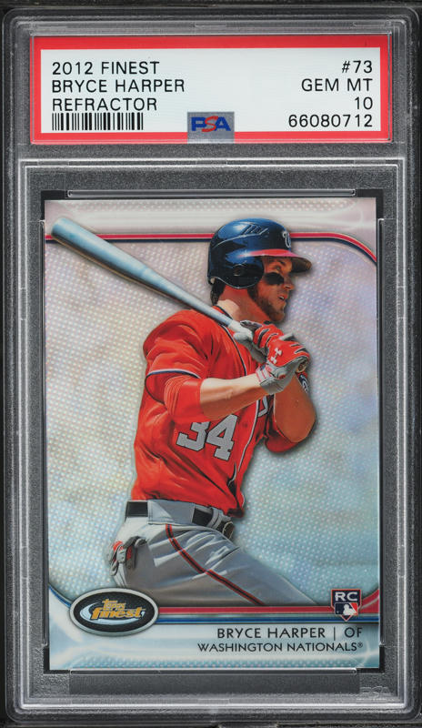 2012 Topps Update Gold Sparkle Bryce Harper ROOKIE RC #US183 PSA