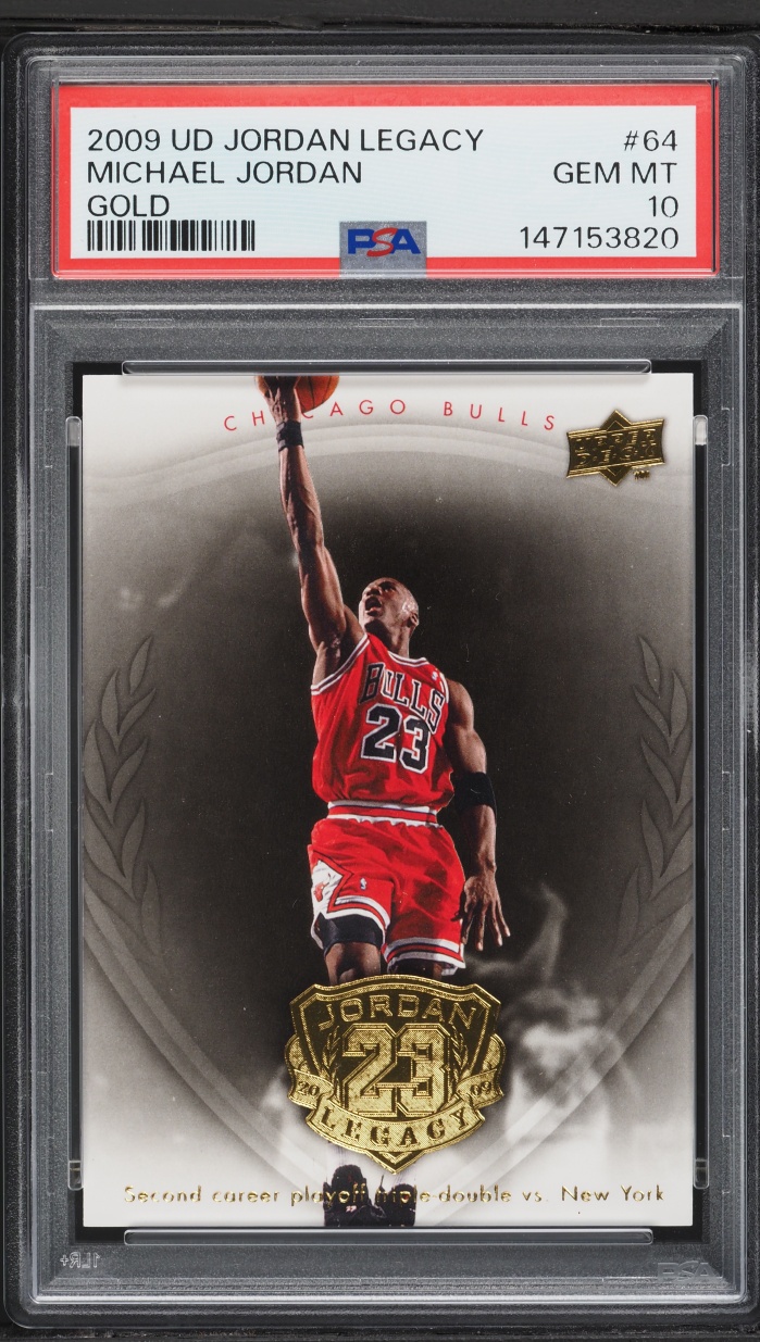 2009 Upper Deck Legacy Gold Michael Jordan #64 PSA 10 GEM MINT