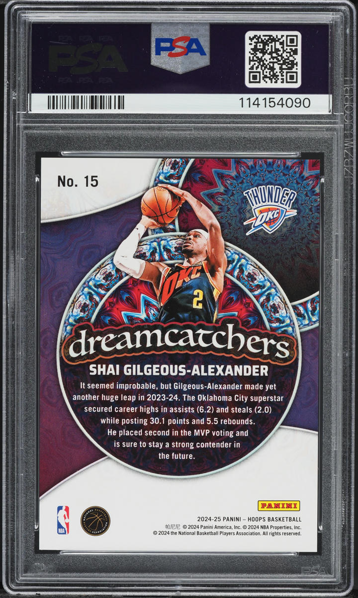 2024 Hoops Dreamcatchers Shai Gilgeous-Alexander #15 PSA 10 GEM MINT