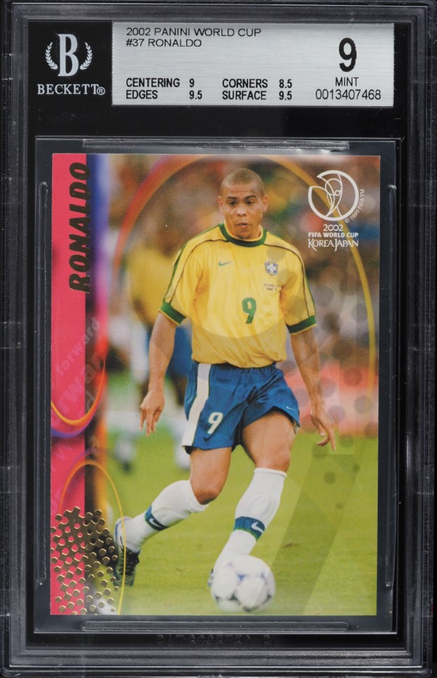 2002 Panini World Cup Korea Japan Ronaldo #37 BGS 9 MINT