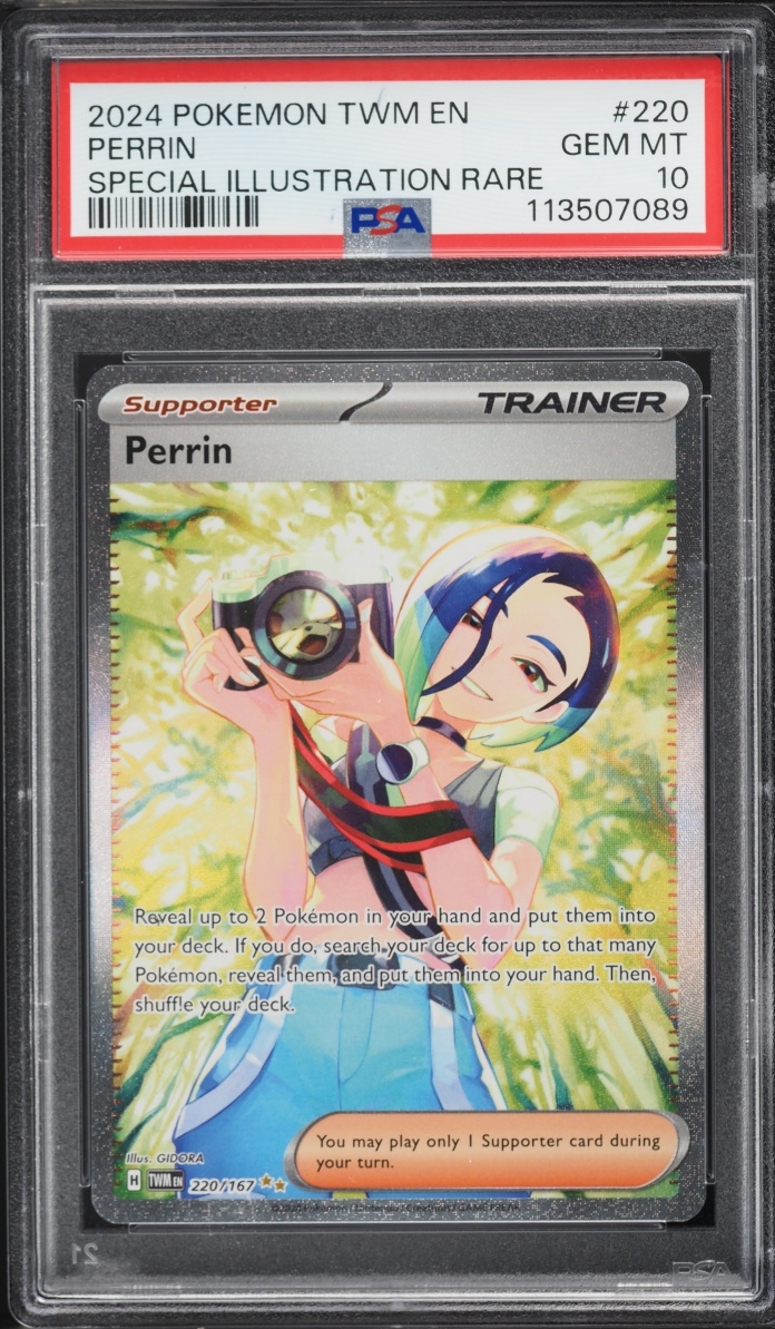 2024 Pokemon Scarlet & Violet Twilight Masquerade SIR Perrin #220 PSA 10 GEM MINT