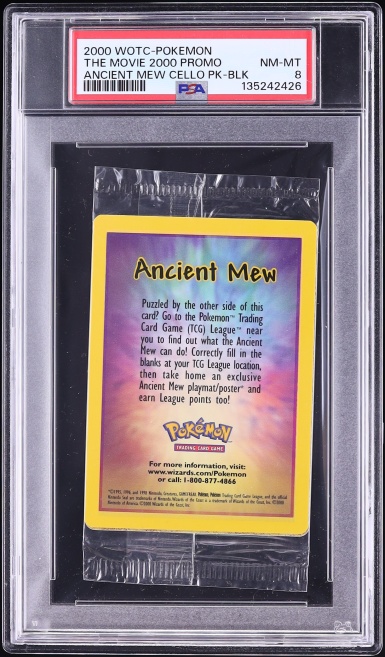 2000 Pokemon The Movie Promo Cello Pack Ancient Mew PSA 8 NM-MT