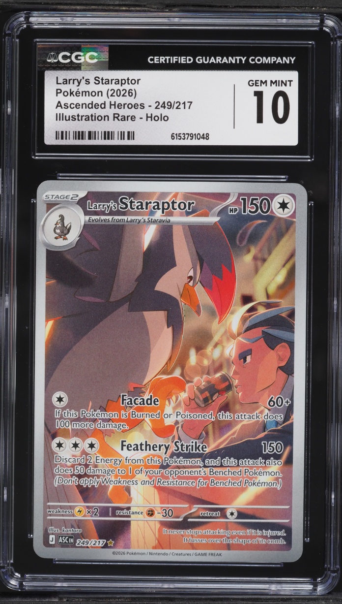 2026 Pokemon Mega Evolution Ascended Heroes IR Larry's Staraptor #249 CGC 10 GEM MINT