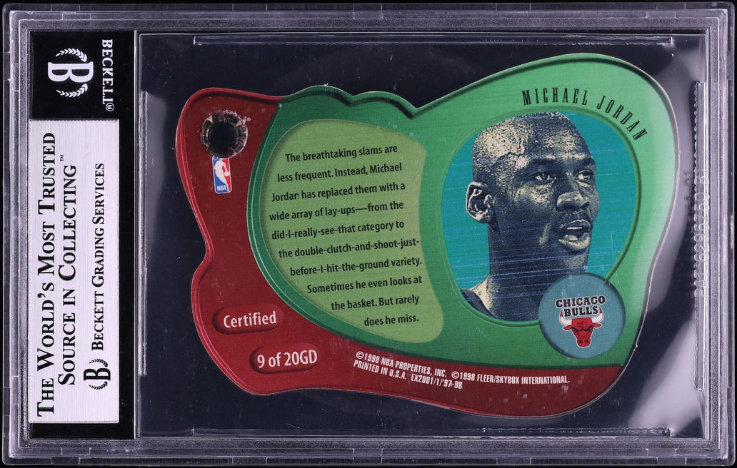 1997 Skybox E-X2001 Gravity Denied Die-Cut Michael Jordan #9 BGS 9 MINT
