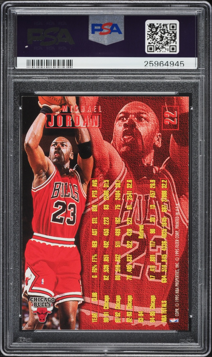 1995 Fleer Basketball Michael Jordan #22 PSA 10 GEM MINT