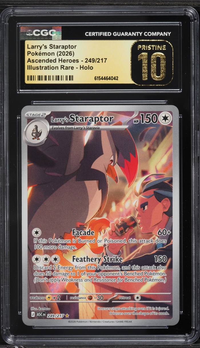 2026 Pokemon Mega Evolution Ascended Heroes Ir Larry'S Staraptor #249 CGC 10 Pristine