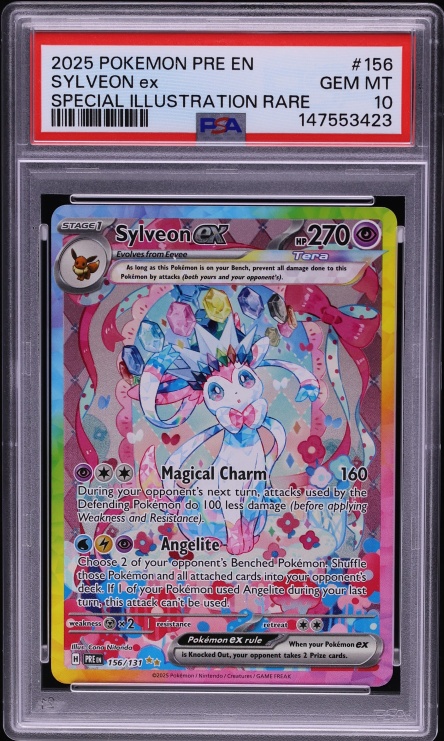 2025 Pokemon SV Prismatic Evolutions SIR Sylveon ex #156 PSA 10 GEM MINT