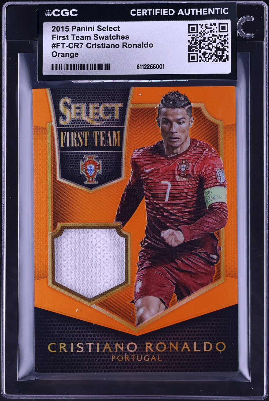 2015 Select First Team Swatches Orange Cristiano Ronaldo PATCH /149 #FT ...