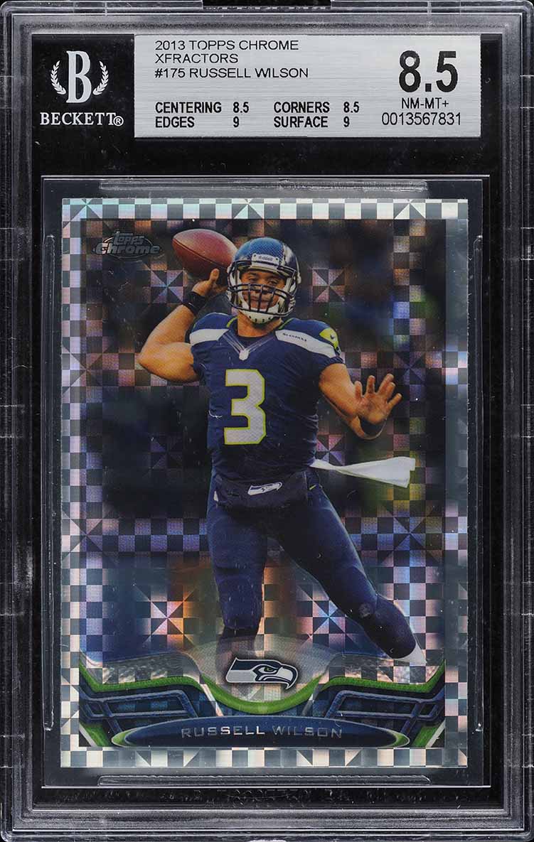 2013 Topps Chrome Xfractor Russell Wilson #175 BGS 8.5 NM-MT+