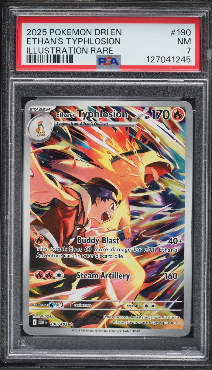 2025 Pokemon Scarlet & Violet Destined Rivals IR Ethan's Typhlosion #190 PSA 7 NRMT