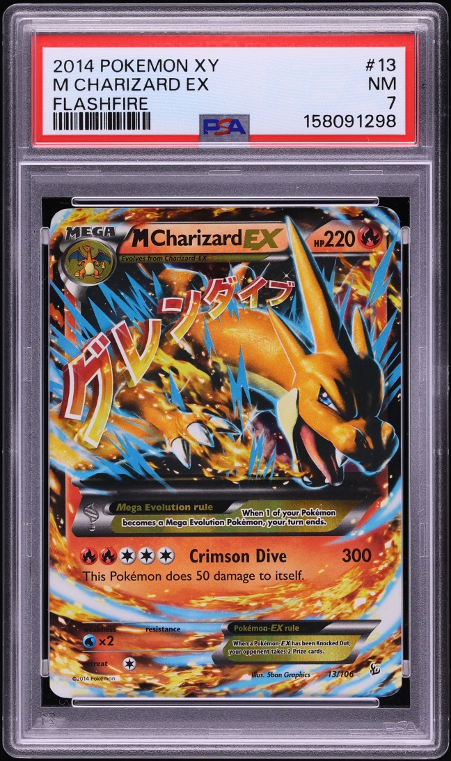 2014 Pokemon XY Flashfire M Charizard EX #13 PSA 7 NRMT