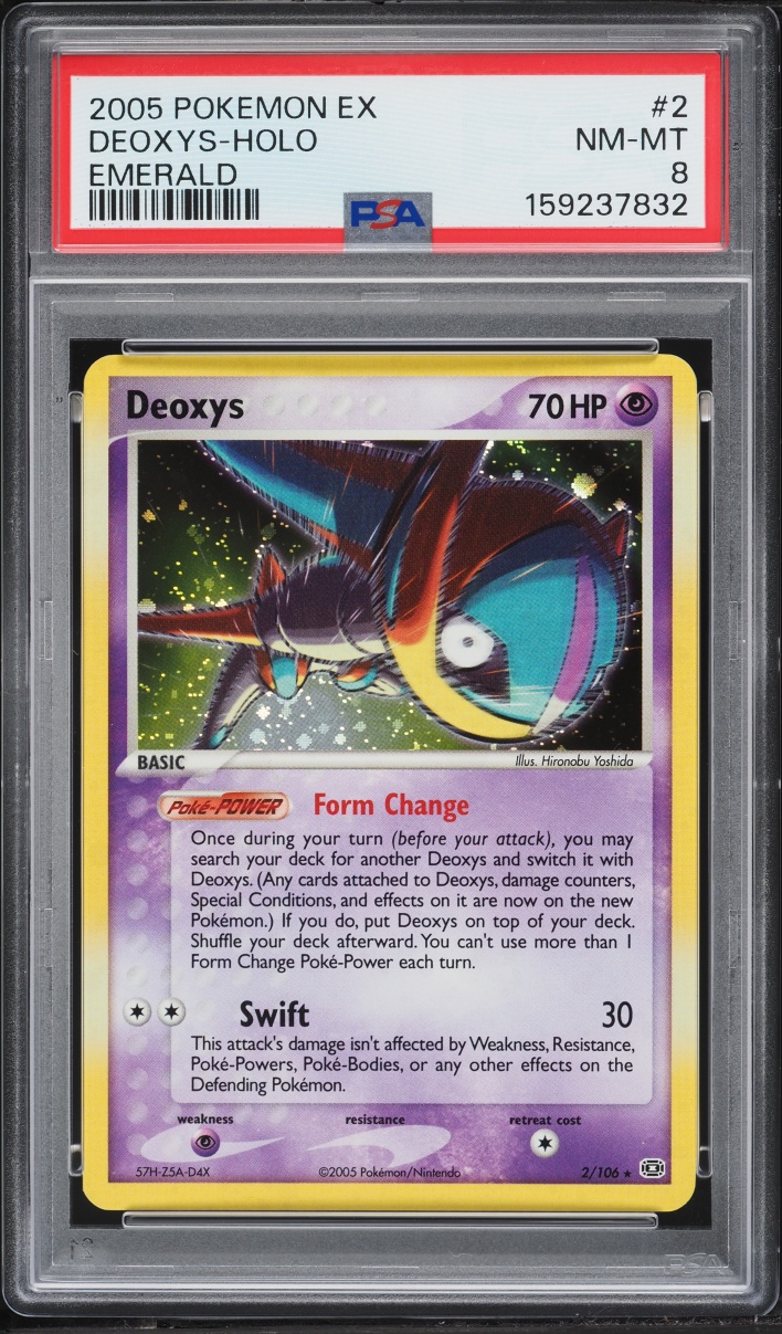 2005 Pokemon EX Emerald Holo Deoxys #2 PSA 8 NM-MT