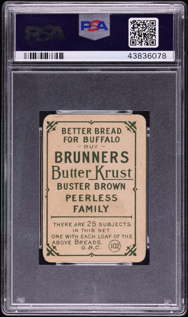 1911 D304 Brunners Bread Nap Rucker PSA AUTH