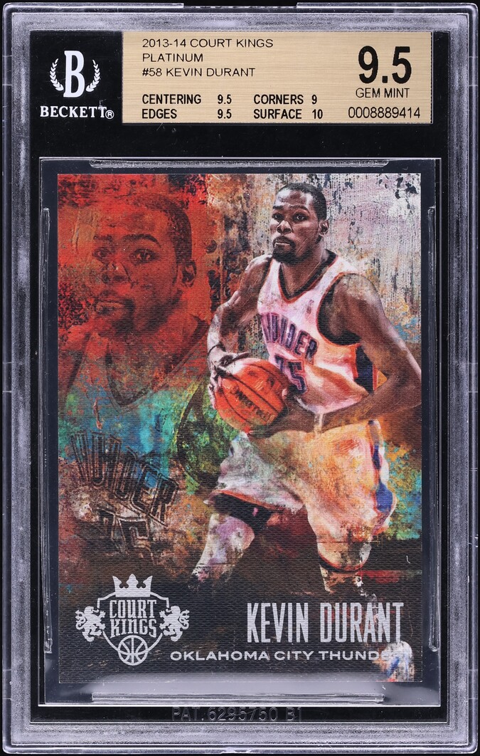 2013 Panini Court Kings Platinum Kevin Durant 1/1 #58 BGS 9.5 GEM MINT - Photo 1