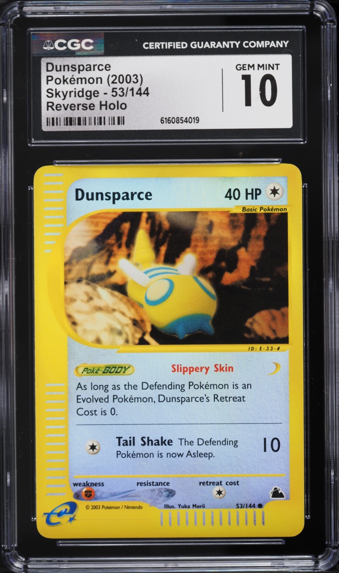 2003 Pokemon Skyridge Reverse Holo Dunsparce #53 CGC 10 GEM MINT