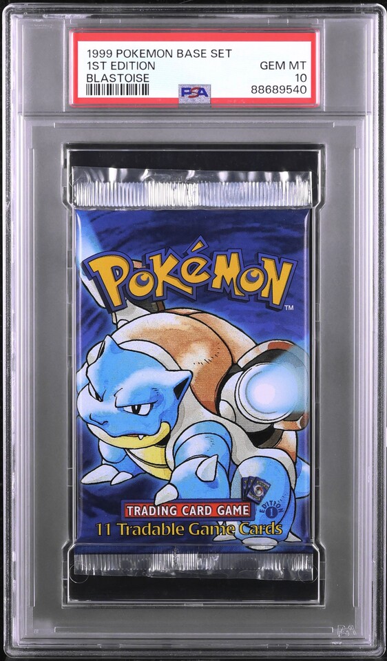 1999 Pokemon Base Set  1st Edition Booster Pack Blastoise Art PSA 10 GEM MINT