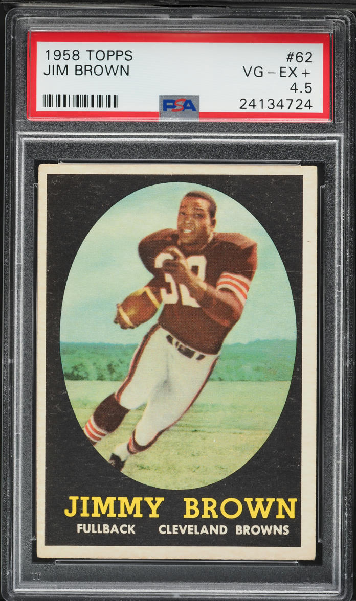 1958 Topps Football Jim Brown ROOKIE #62 PSA 4.5 VGEX+