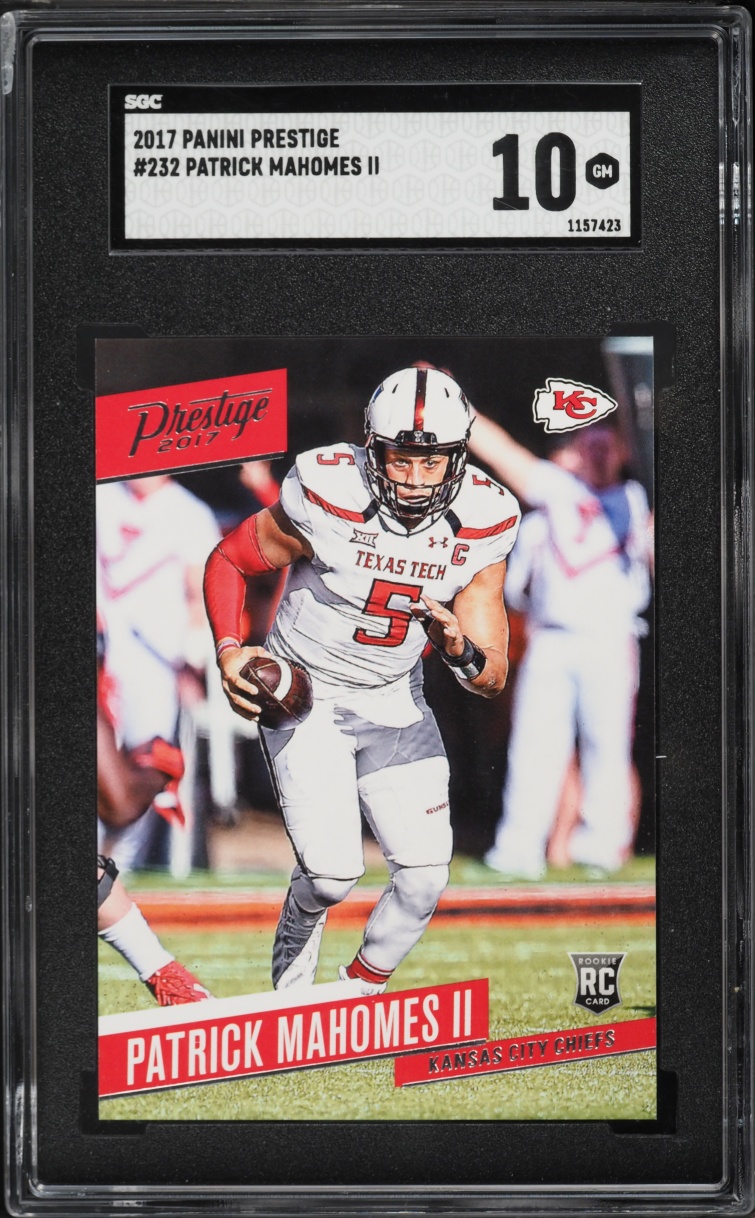 2017 Panini Prestige Patrick Mahomes II ROOKIE #232 SGC 10 GEM MINT