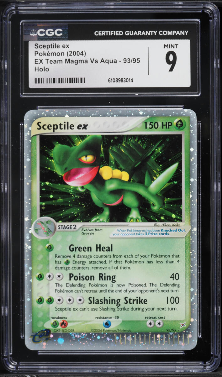 2004 Pokemon EX Team Magma Vs Aqua Holo Sceptile ex #93 CGC 9 MINT