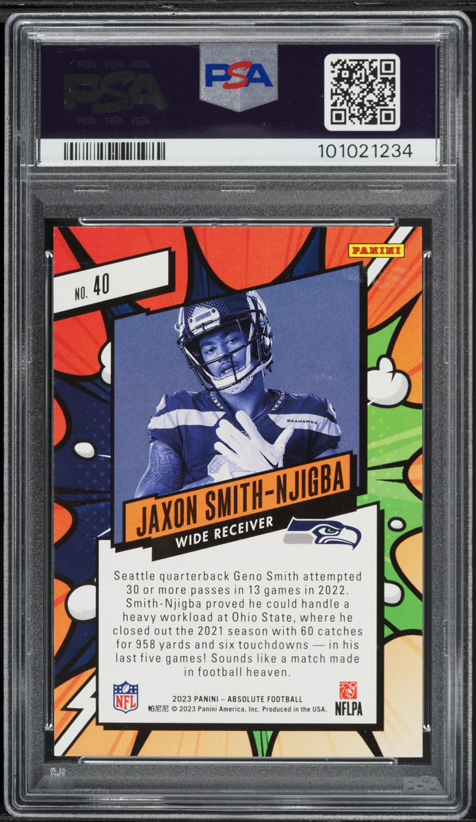 2023 Absolute Explosive Jaxon Smith-Njigba ROOKIE #40 PSA 10 GEM MINT