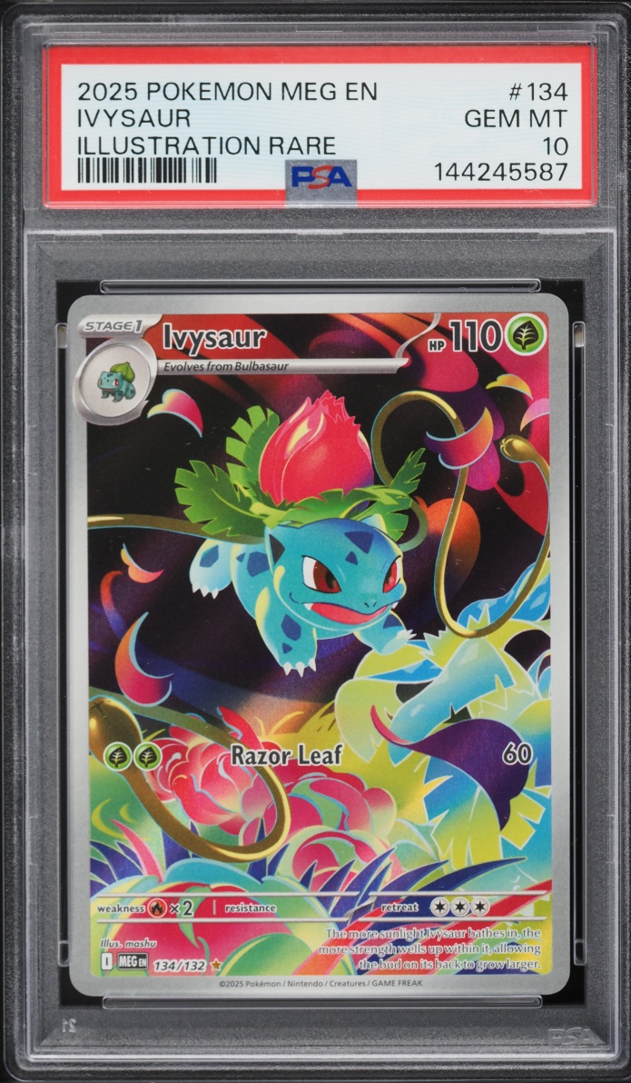 2025 Pokemon Mega Evolution IR Ivysaur #134 PSA 10 GEM MINT