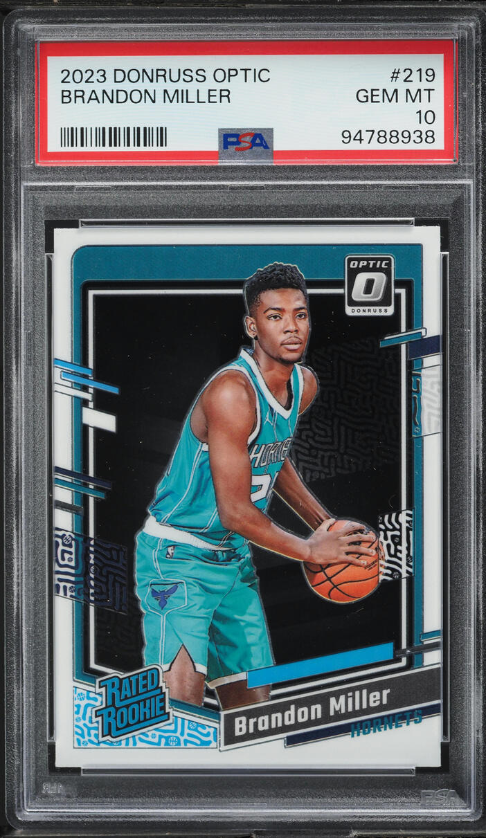 2023 Donruss Optic Brandon Miller ROOKIE #219 PSA 10 GEM MINT