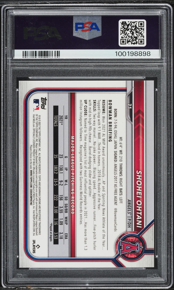 【PSA9鑑定品】大谷翔平2022 Bowman Chrome Sapphire PSA9鑑定品】大谷翔平2022 Bowman Chrome Sapphire - メルカリ