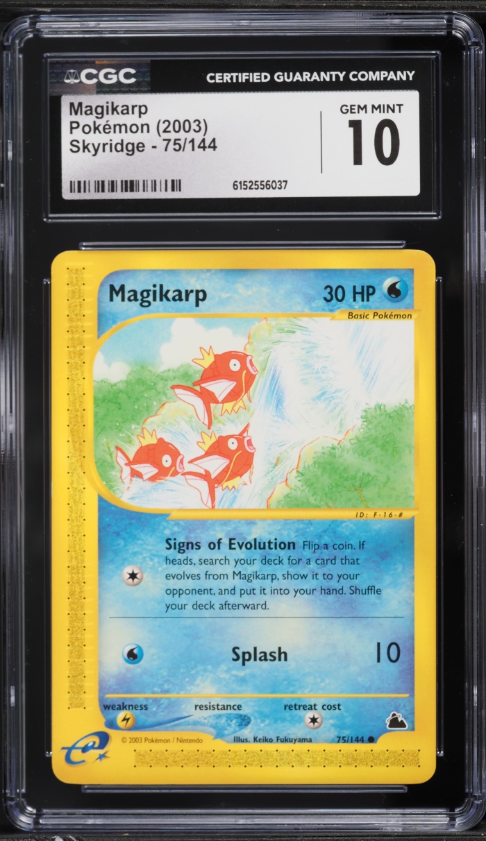 2003 Pokemon Skyridge Magikarp #75 CGC 10 GEM MINT