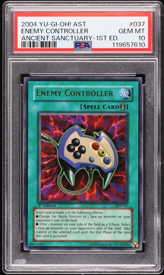 2004 Yu-Gi-Oh! Ancient Sanctuary 1st Edition Enemy Controller #AST-037 PSA 10