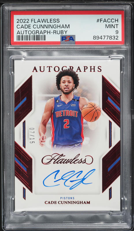 2021 Panini Flawless Emerald Cade Cunningham RC PATCH AUTO
