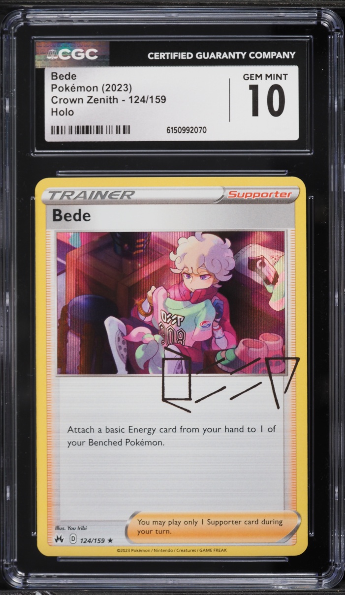 2023 Pokemon Sword & Shield Crown Zenith Holo Bede #124 CGC 10 GEM MINT