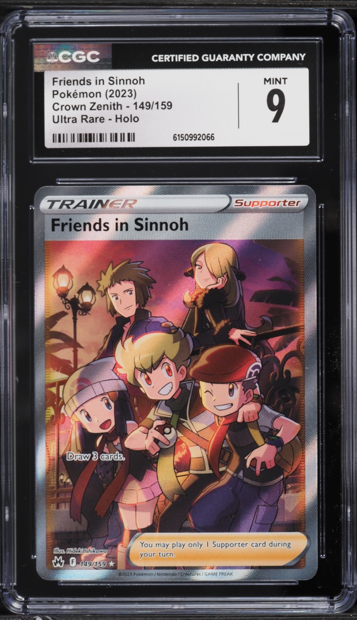 2023 Pokemon Sword & Shield Crown Zenith Full Art Friends In Sinnoh #149 CGC 9 MINT