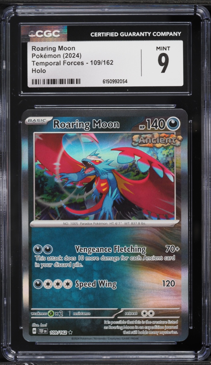 2024 Pokemon Scarlet & Violet Temporal Forces Holo Roaring Moon #109 CGC 9 MINT