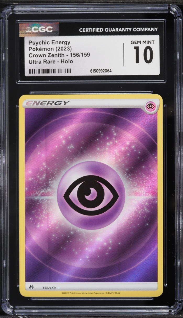 2023 Pokemon Sword & Shield Crown Zenith Holo Psychic Energy #156 CGC 10 GEM MINT